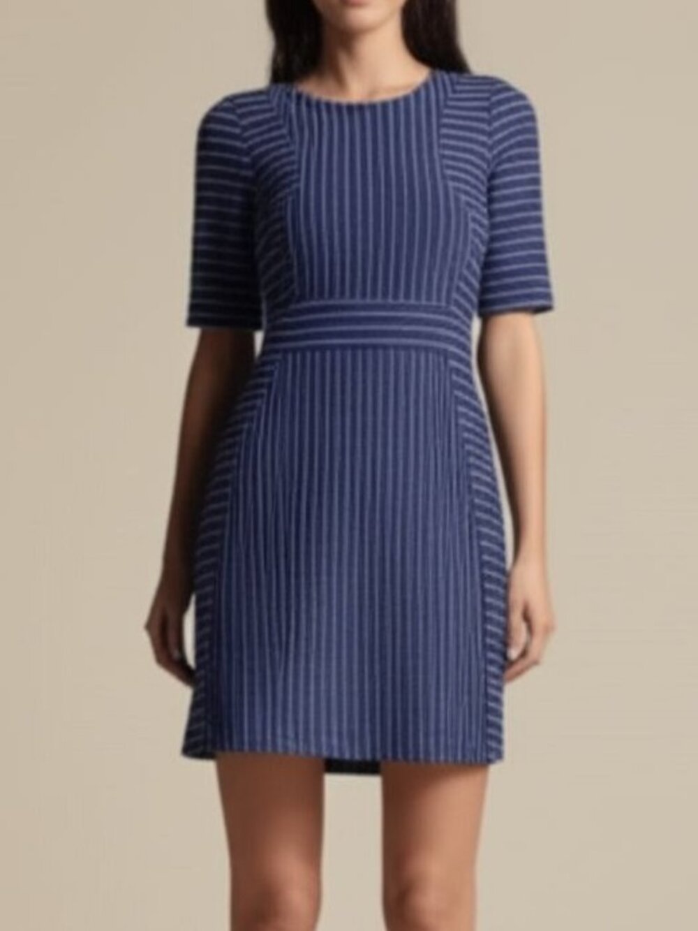 H&M Bluish Gray Lavender Fit and Flare Mini Dress NWT Size 2